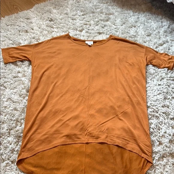 LuLaRoe Orange Tunic with Asymmetrical Hem and Relaxed Fit - Picture 1 of 4